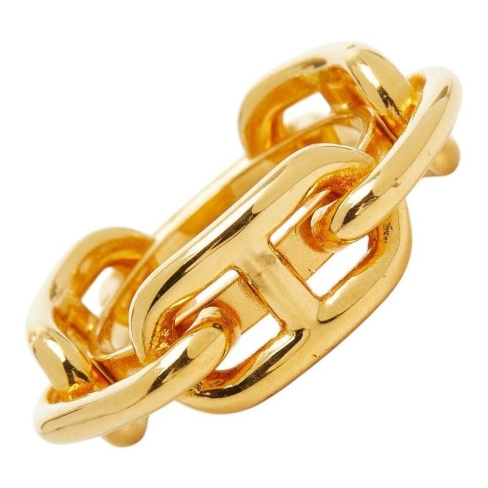 Hermes Lucade Chaine dAncre Scarf Ring Gold Plated